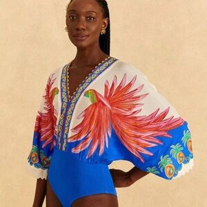 NWT Colorful Bird Print Bodysuit